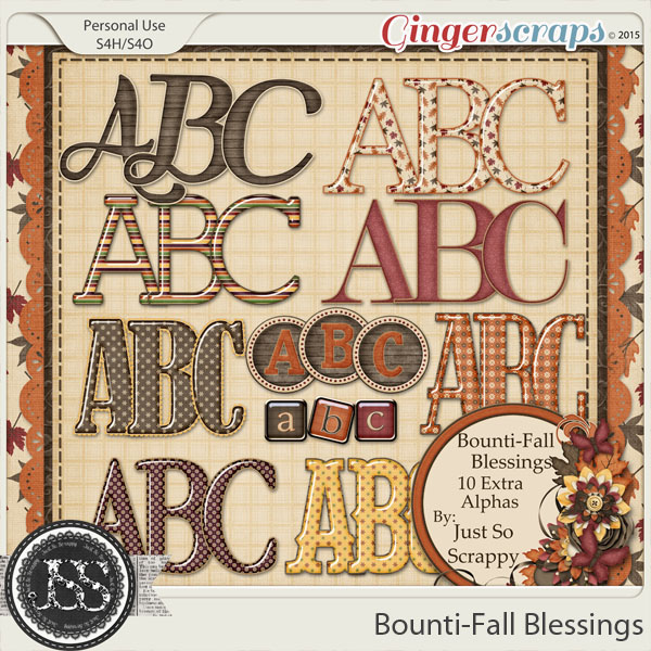 Bounti-Fall Blessings Alphabets