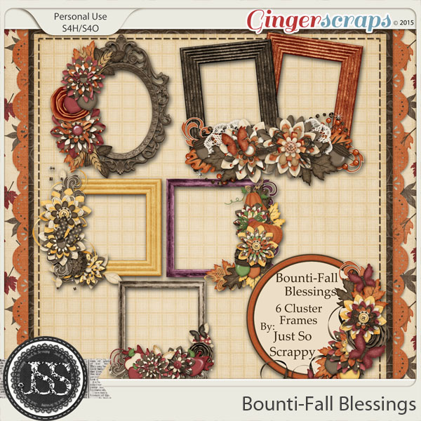 Bounti-Fall Blessings Cluster Frames