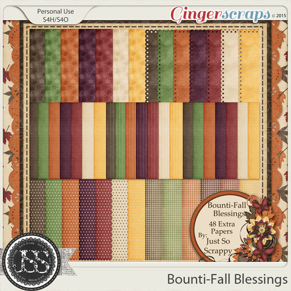 Bounti-Fall Blessings Pattern Papers