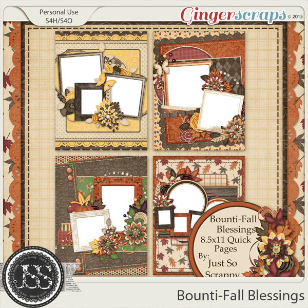 Bounti-Fall Blessings 8.5x11 Quick Pages