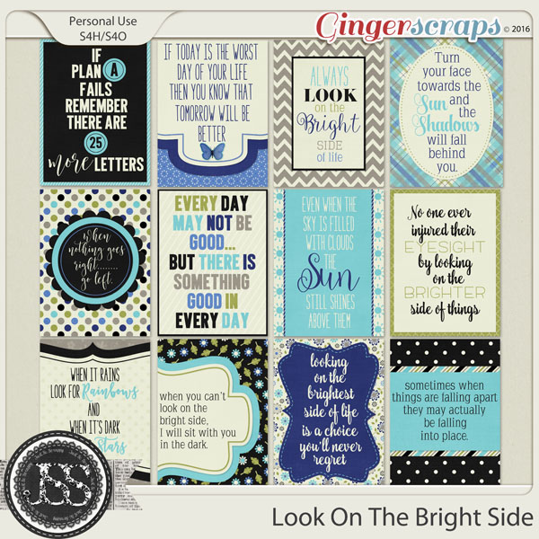 Look On The Bright Side Journal and Pocket Scrap Cards