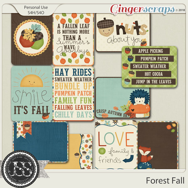 Forest Fall Pocket Scrap Cards