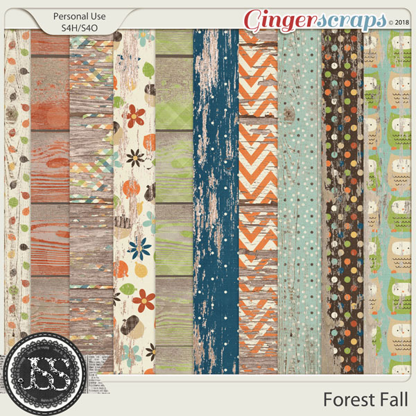 Forest Fall Worn Wood Papers