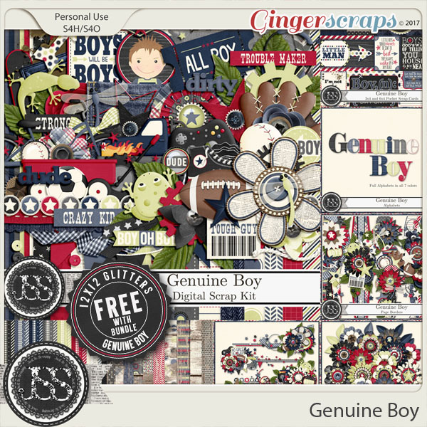 GingerScraps :: Kits :: Sweet Baby Boy Digital Scrapbooking Kit