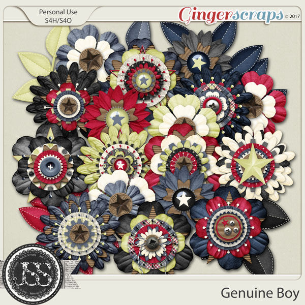 Genuine Boy Layered Flowers