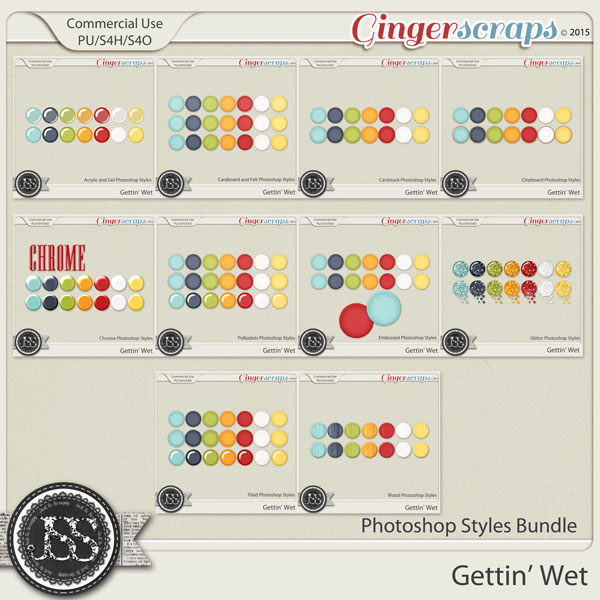 Gettin Wet CU Photoshop Styles Bundle