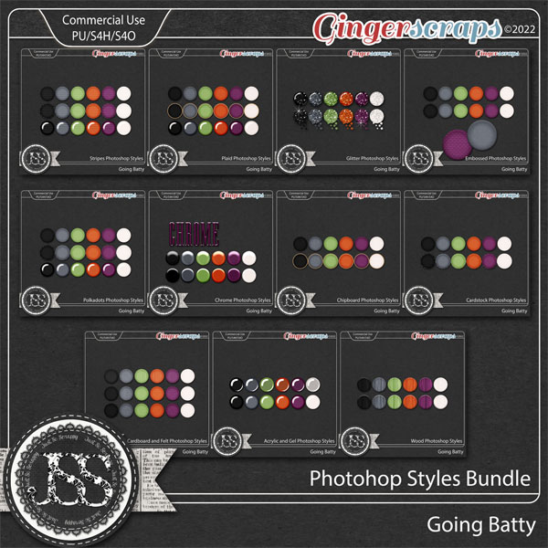 Going Batty CU Photoshop Styles Bundle