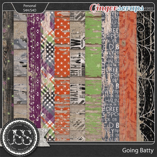 Going Batty Worn Wood Papers