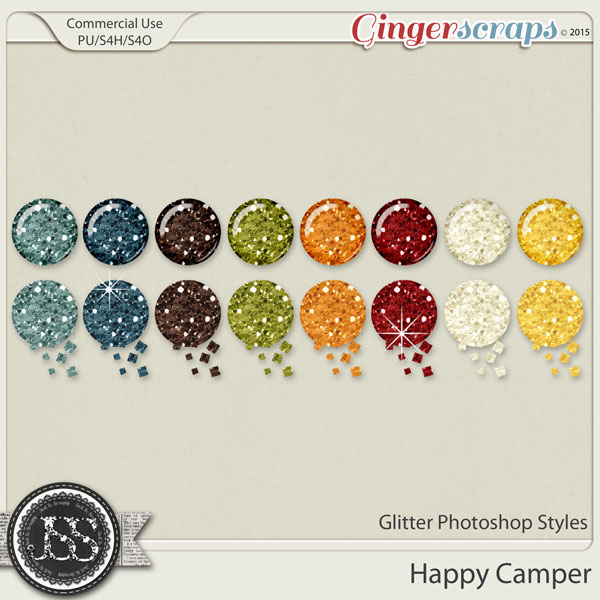 Happy Camper Glitter Photoshop Styles