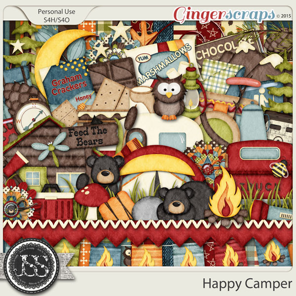 Happy Camper Digital Scrapbook Kit