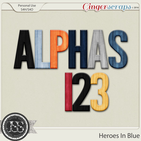 Heroes In Blue Alphabets