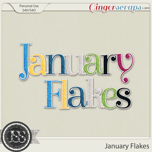 January Flakes Alphabets 