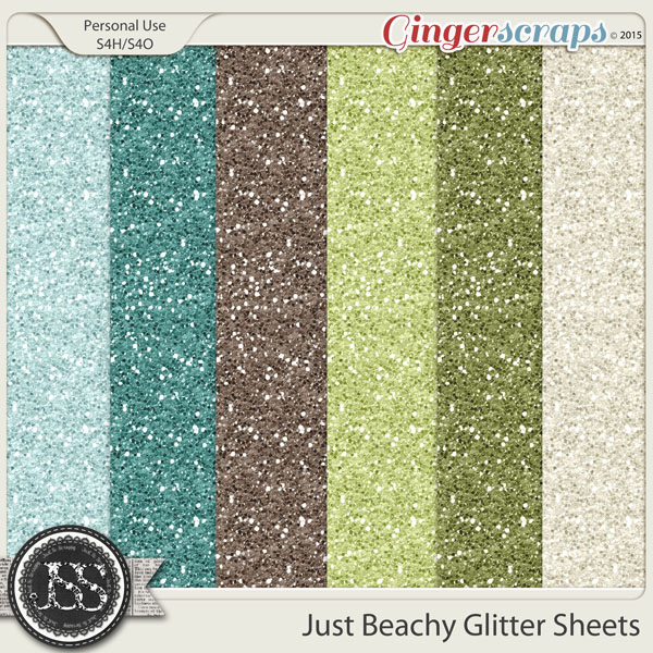 Just Beachy 12x12 Glitter Sheets