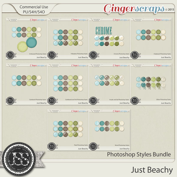 Just Beachy CU Photoshop Styles Bundle