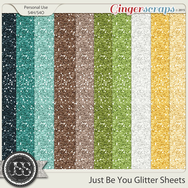 Just Be You 12x12 Glitter Sheets