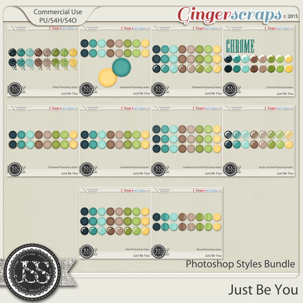 Just Be You CU Photoshop Styles Bundle