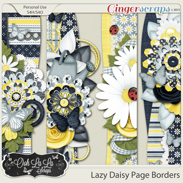Lazy Daisy Page Borders