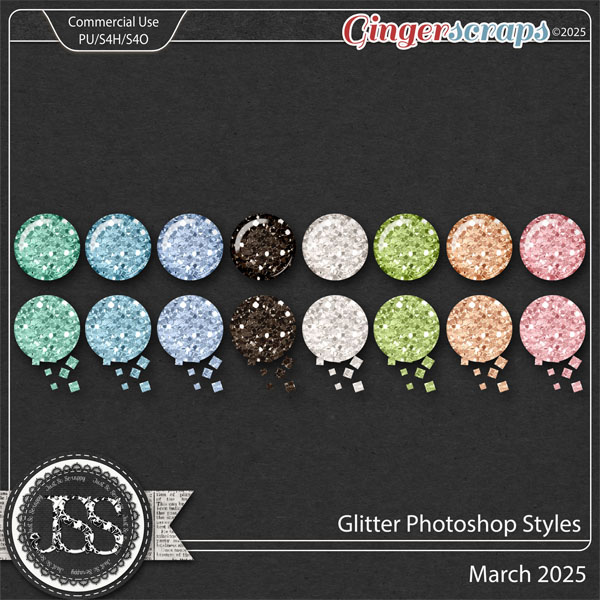 March 2025 CU Glitter Photoshop Styles 