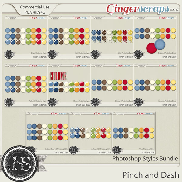 A Pinch and A Dash CU Photoshop Styles Bundle