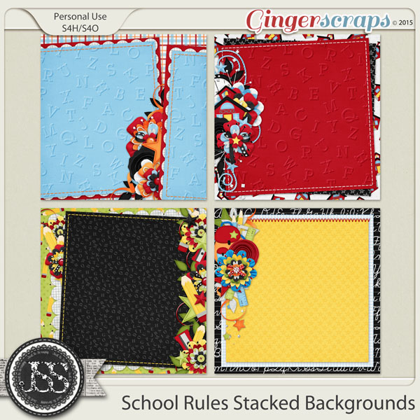 School Rules Stacked Backgrounds