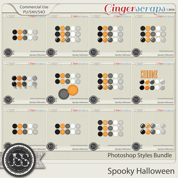 Spooky Halloween CU Photoshop Styles Bundle