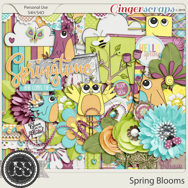 Spring Blooms Digital Scrapbook Kit