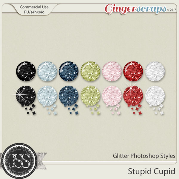 Stupid Cupid CU Glitter Photoshop Styles