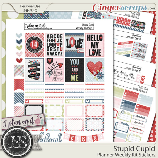 Stupid Cupid Planner Weekly Kit