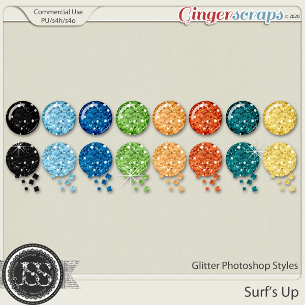 Surf's UP Glitter CU Photoshop Styles