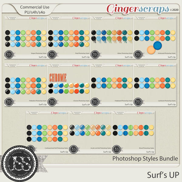 Surf's Up CU Photoshop Styles Bundle 