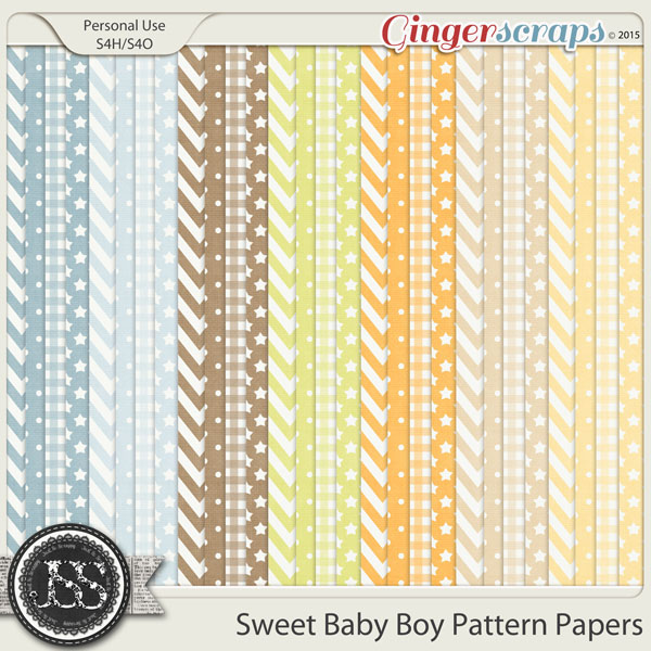 Sweet Baby Boy Pattern Papers 