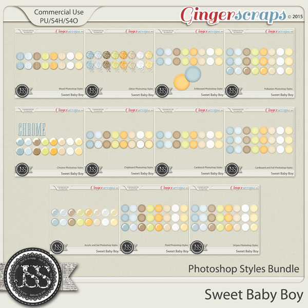 Sweet Baby Boy CU Photoshop Styles Bundle