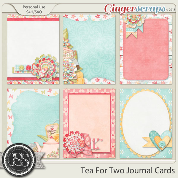 Tea For Two Journal Cards