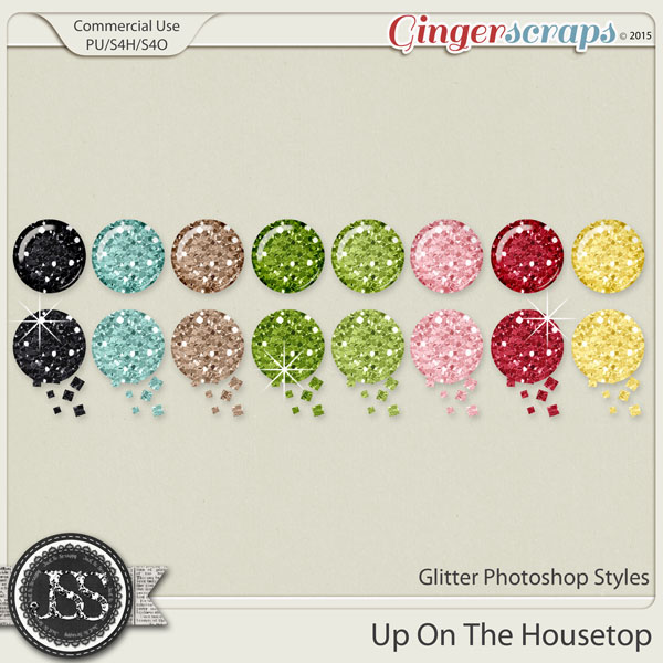 Up On The Housetop Glitter Photoshop Styles