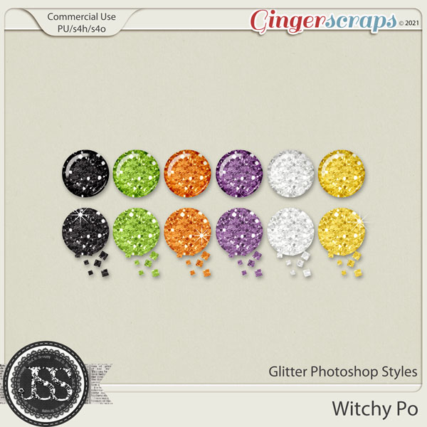 Witchy Poo Glitter CU Photoshop Styles 