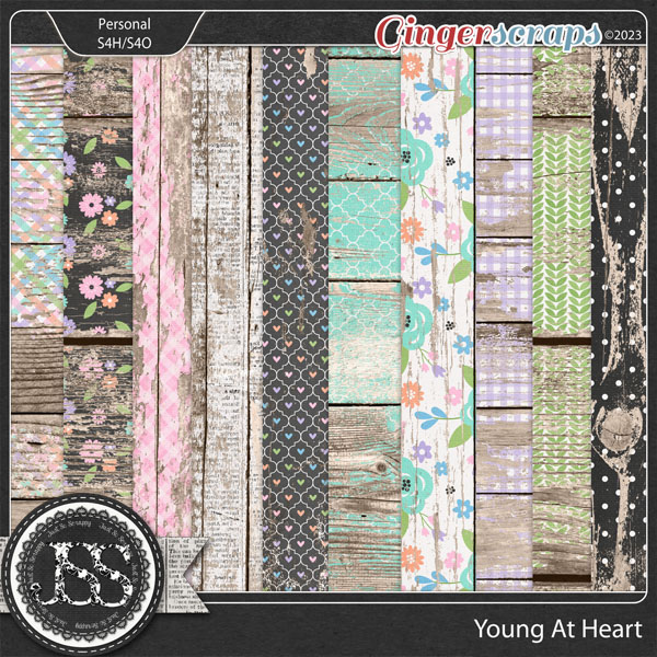 Young At Heart Worn Wood Papers