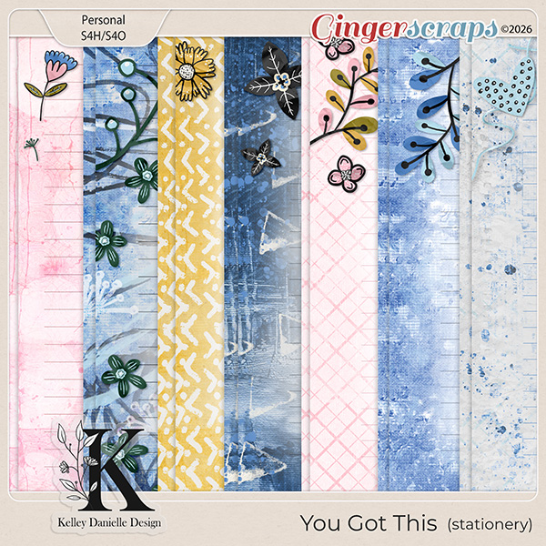 You Got This: Printable Stationery by Kelley Danielle Design