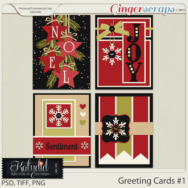 Greeting Cards Layered Templates Pack No 1