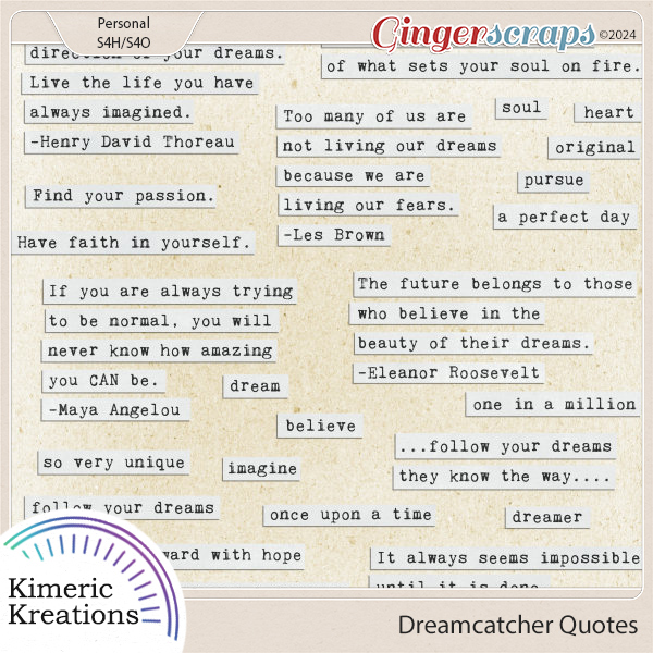 Dreamcatcher Quotes by Kimeric Kreations  