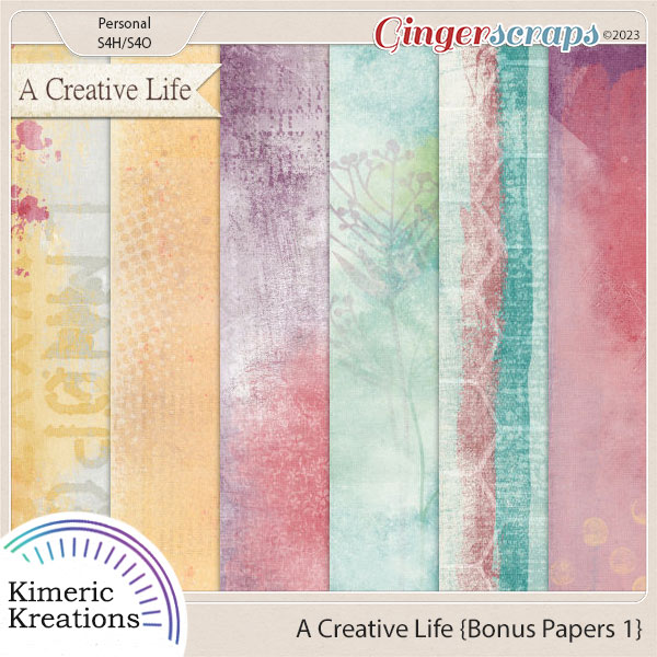 A Creative Life Bonus Papers 1 by Kimeric Kreations   