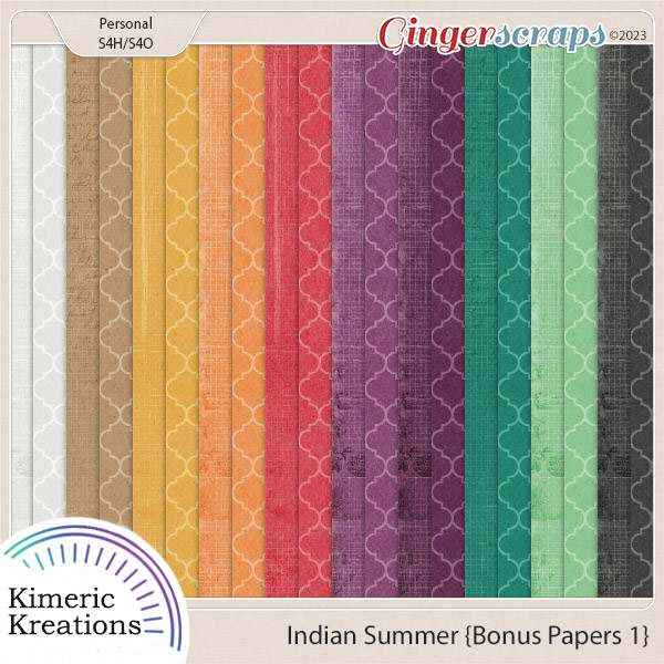 Indian Summer Bonus Papers 1 by Kimeric Kreations      