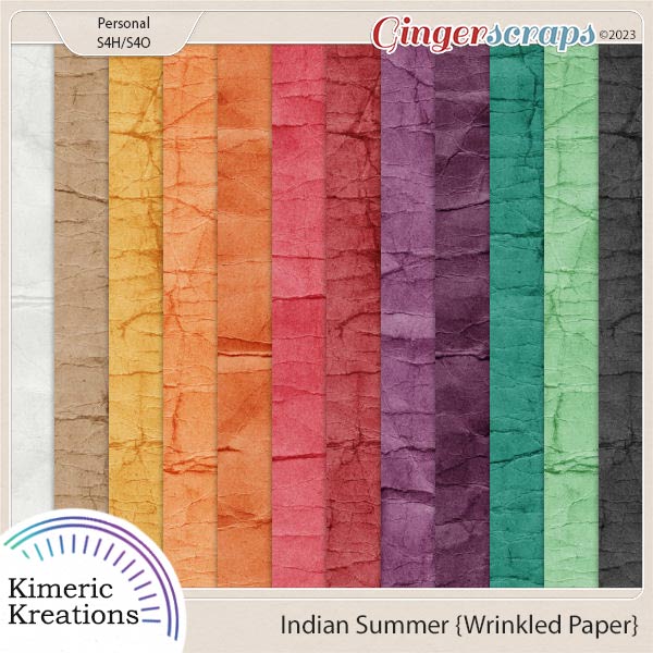Indian Summer Wrinkled Papers by Kimeric Kreations    