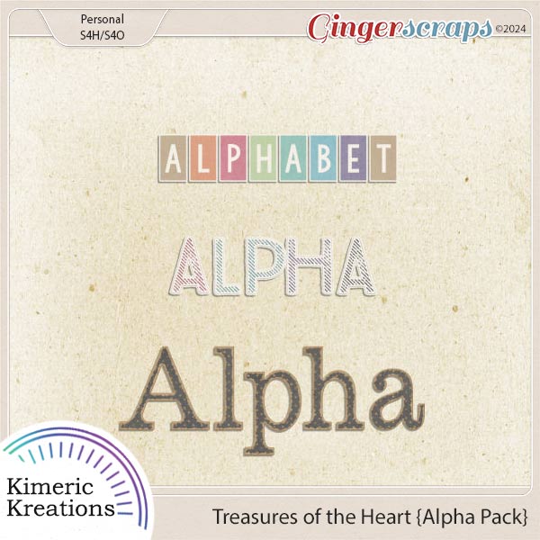Treasures of the Heart Alpha Pack by Kimeric Kreations