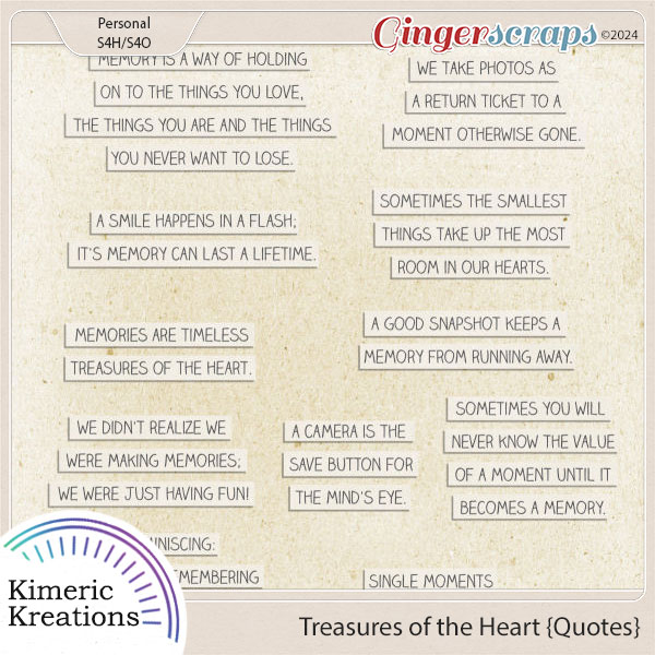 Treasures of the Heart Quotes by Kimeric Kreations