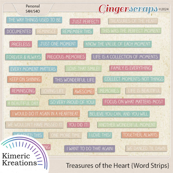 Treasures of the Heart Word Strips by Kimeric Kreations