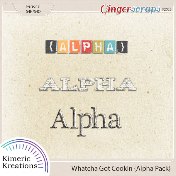 Whatcha Got Cookin Alpha Pack by Kimeric Kreations