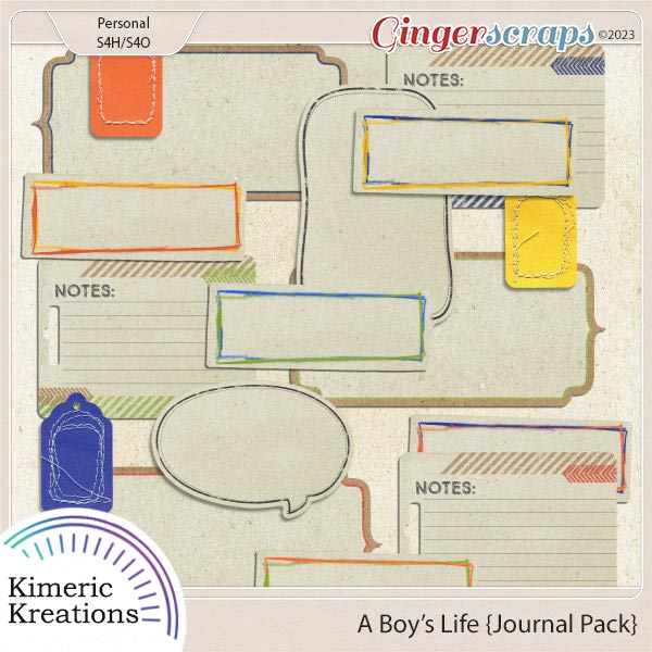 A Boys Life Journal Pack by Kimeric Kreations 