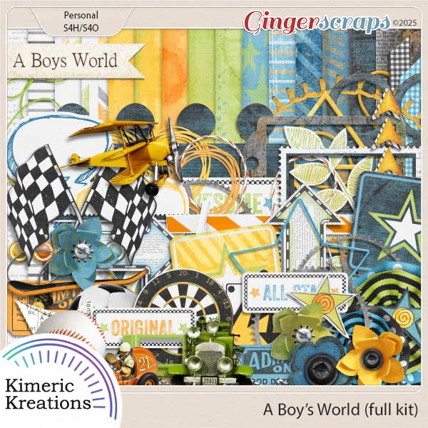 A Boys World Full Kit by Kimeric Kreations