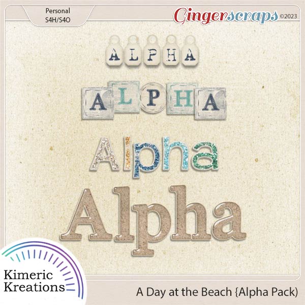 A Day at the Beach Alpha by Kimeric Kreations   