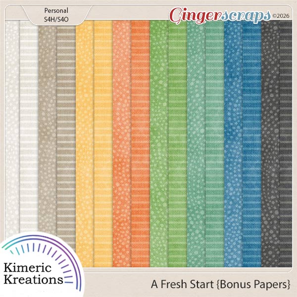 A Fresh Start Bonus Papers by Kimeric Kreations